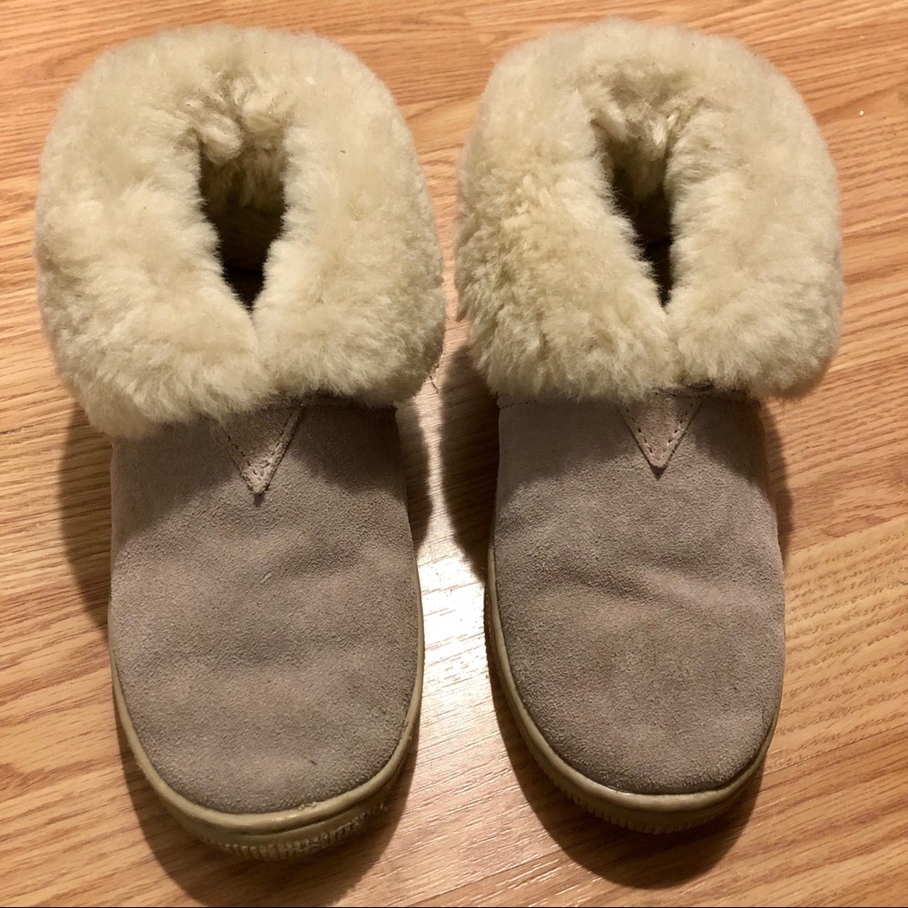 Bearpaw Suede and Shearling Slippers